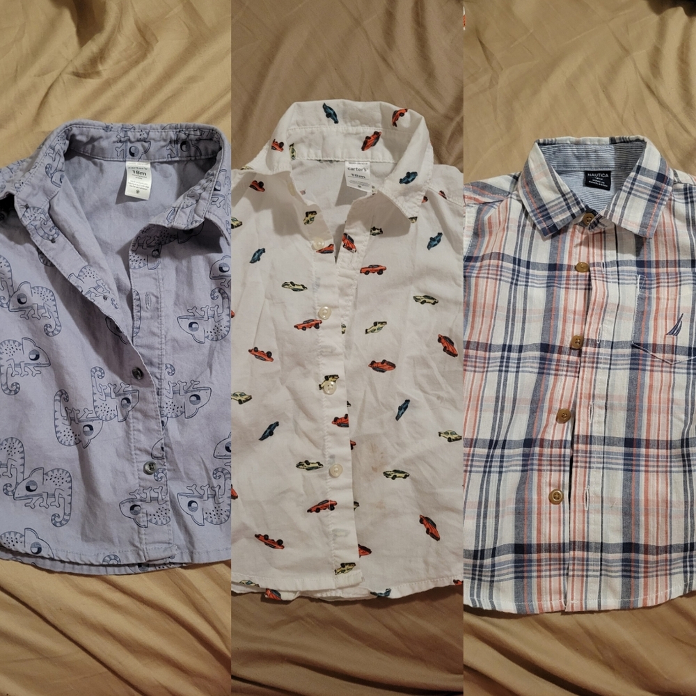 Carter's, Nautica, Boy Button Up Shirts, 18 M